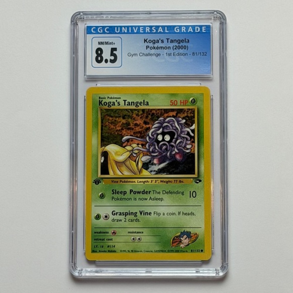 Koga's Tangela 1st Edition 81/132 CGC 8.5 TCG Pokemon 2000 Gym Challenge WotC